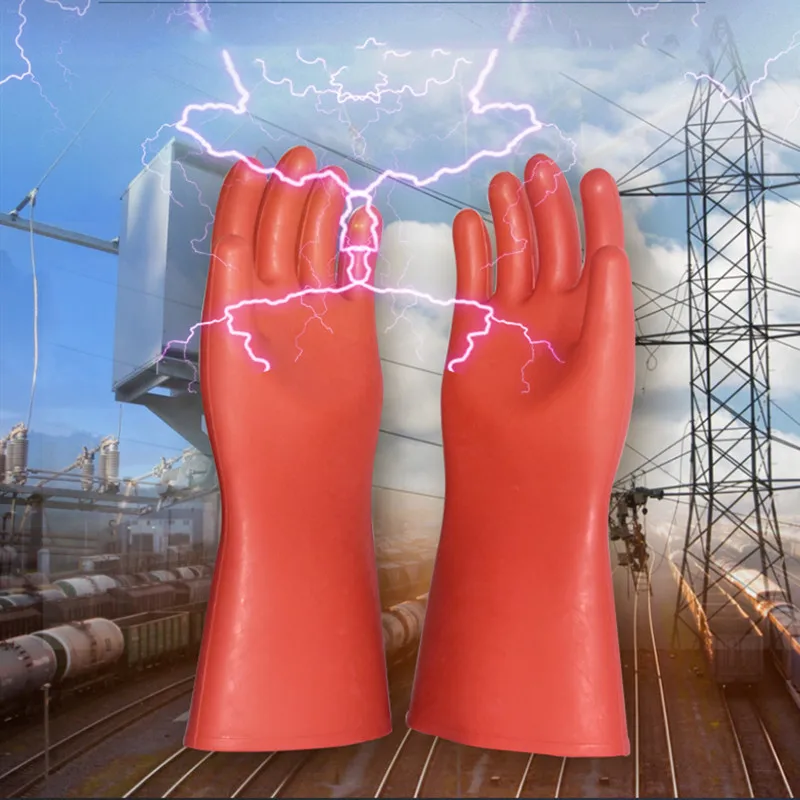 Gants en caoutchouc anti-électricité, protection professionnelle, haute  tension, isolant électrique, sécurité d'électricien, travail isoto