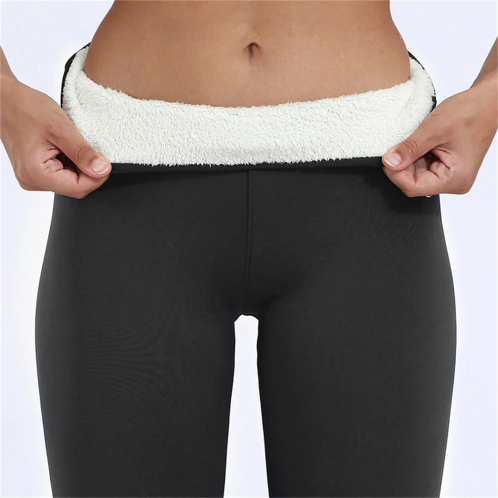 Women'sWinter Warm Leggings Super-thick High Stretch Lamb Cashmere Leggins High Waist Skinny Trousers  women clothing  leggings