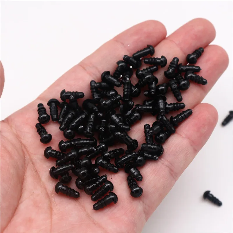 Plastic safety eyes Googly doll eyes Plastic toy eyes Doll eyes 6-18mm Black Plastic Eye For Craft Doll Decoration Accessories Safety Eyes Amigurumi For Toy Animal Eye Doll Toys 50/100pcs
