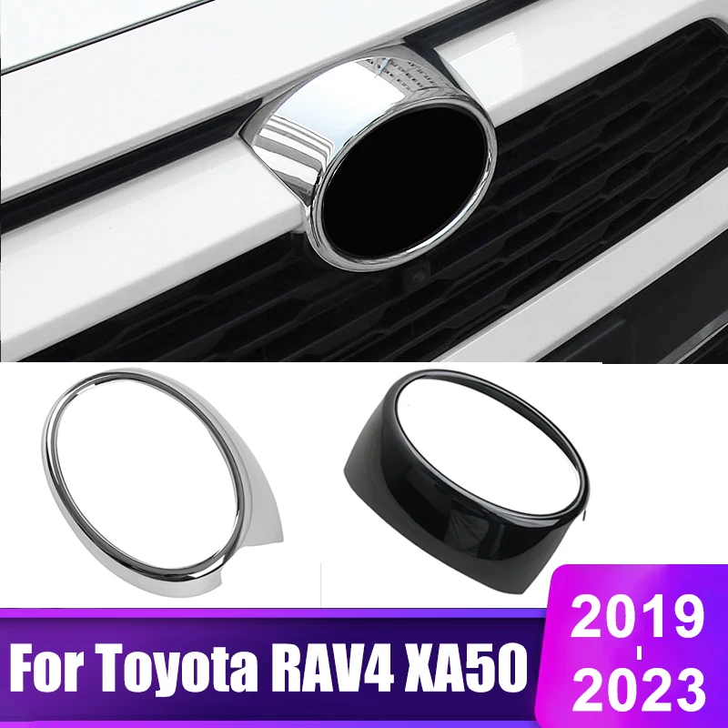 

For Toyota RAV4 2019 2020 2021 2022 2023 RAV 4 XA50 Hybrid Car Front Grille Emblem Badge Logo Trim Frame Cover Accessories