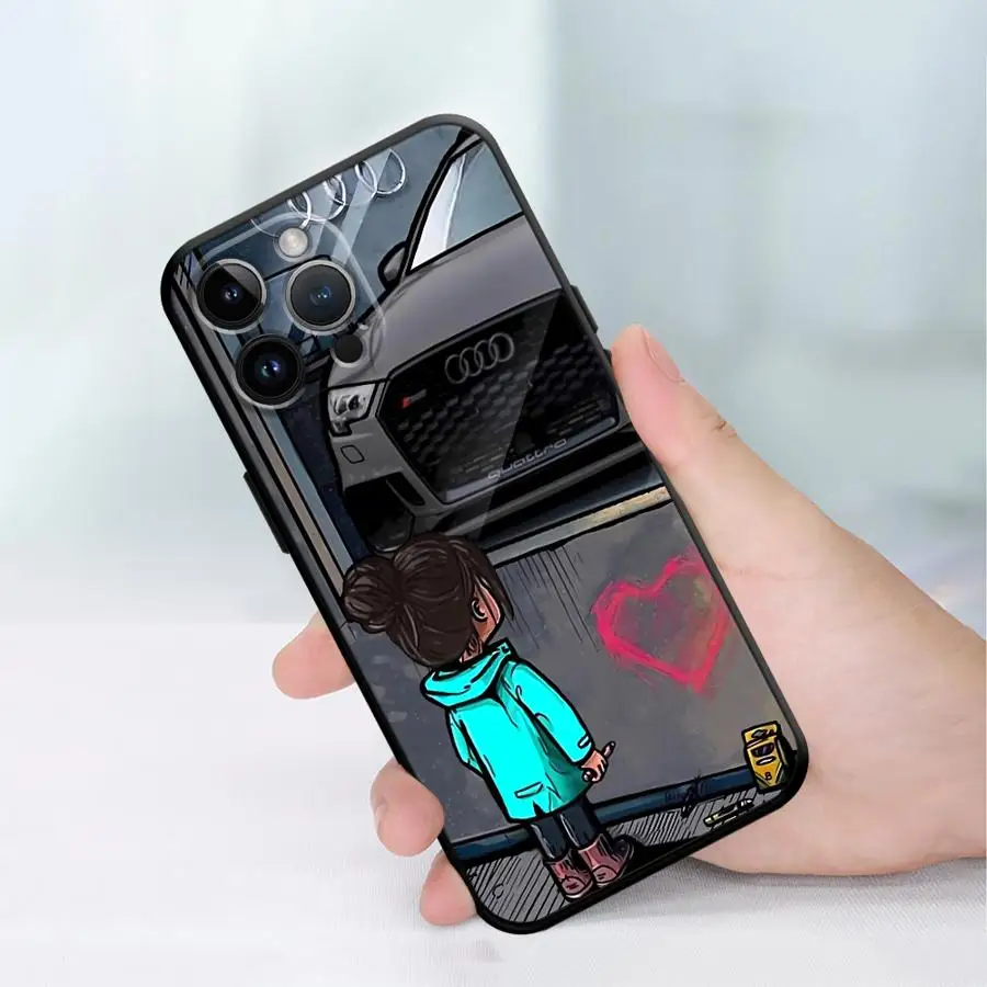 Children Watching Cars Art Phone Case - Soft Coque
