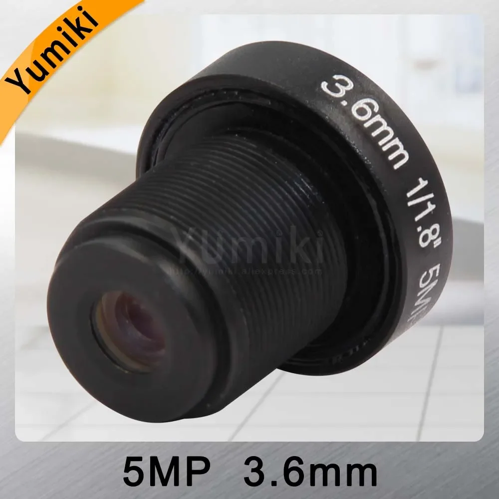 Yumiki 5.0 MegaPixel 5MP cctv lens 3.6mm Wide Angle View FPV HD lens 1/1.8" M12 x 0.5 Mount Infrared Night Vision