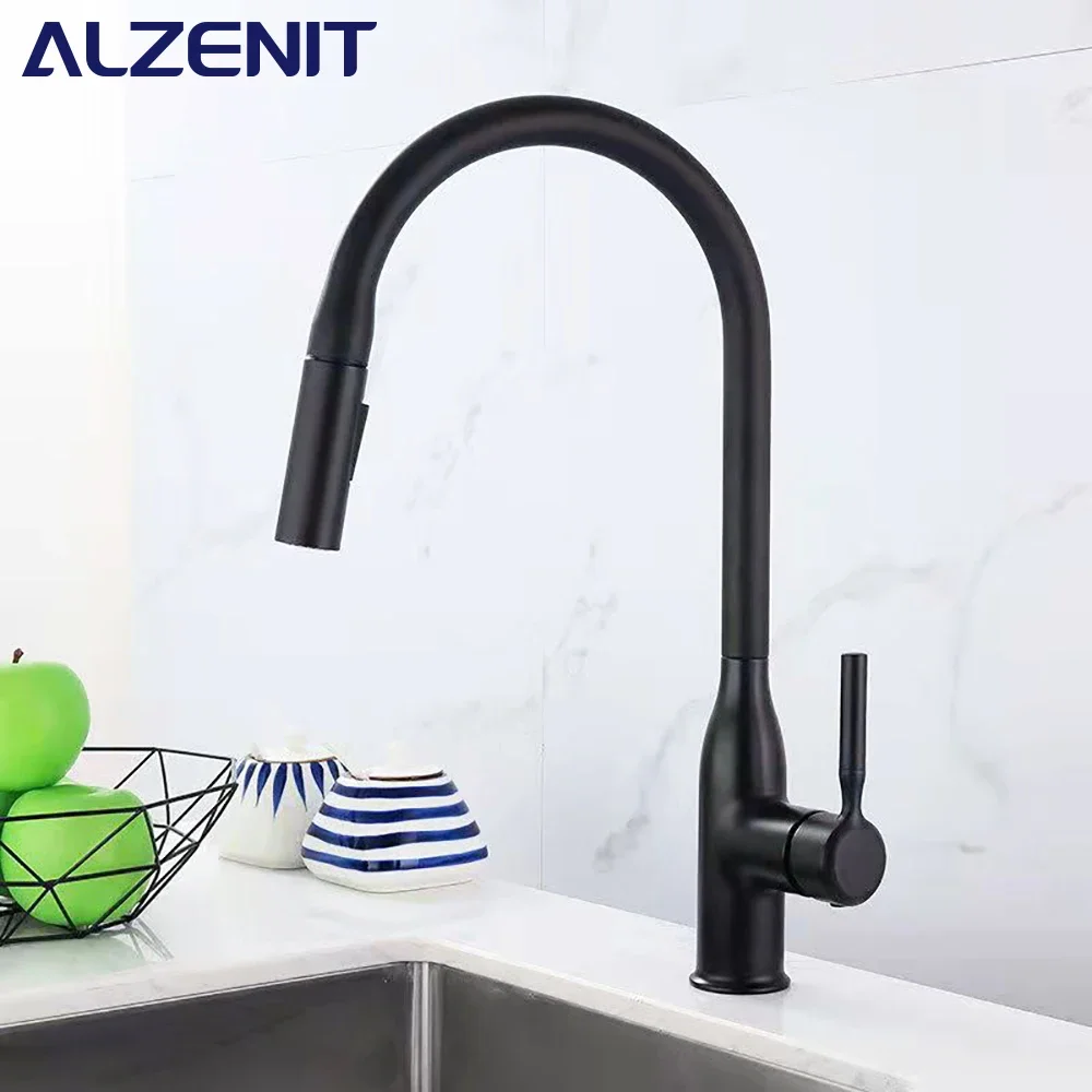 Kitchen Sink Faucet Brass Filter Element Pull-out Faucet Dual Mode Hot and Cold 360 Degree Rotating Faucet Accessories