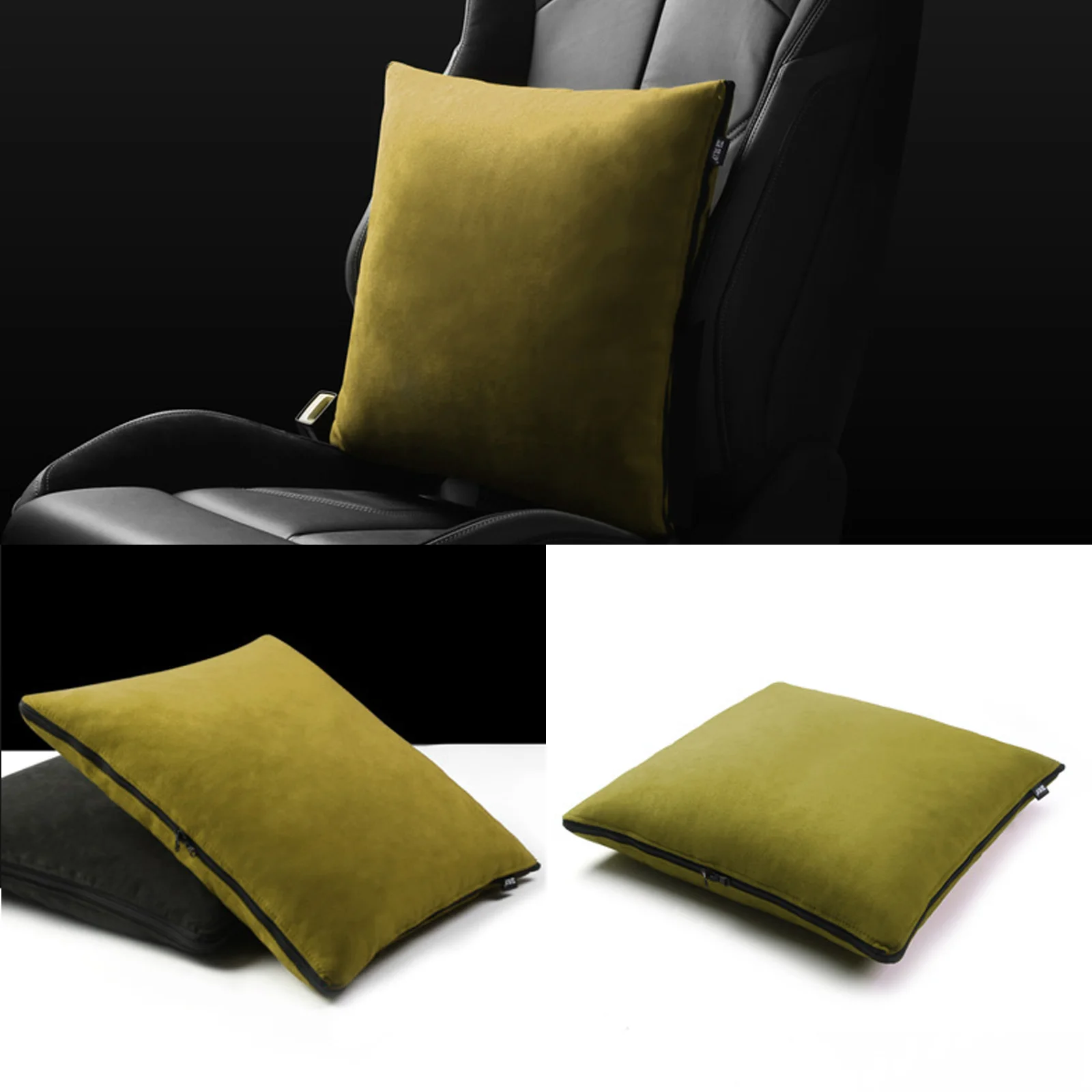 Alfanxi-다기능 휴대용 여행 담요 등 쿠션, 알칸타라 소재 접이식 이불