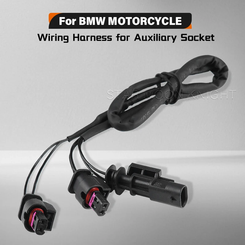 Prise Accessoire BMW - Réf. 83300413585 - 15cm, Câble 18AWG, 2 Broches +1 Fil - Pour R1200/R1250 GS/XR/RT/RS/K