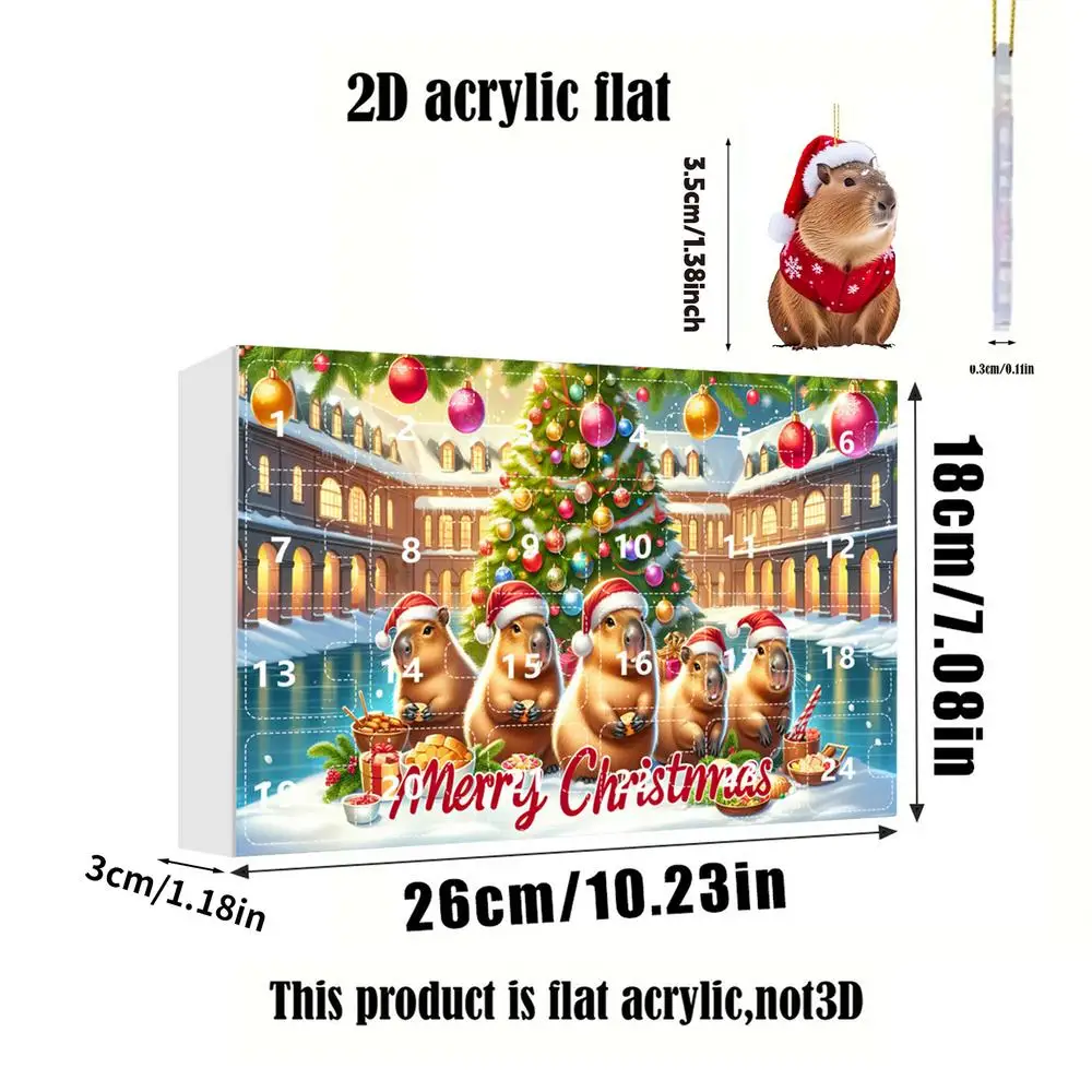 Qocolhg Calendrier De L'Avent 2024, Ornements Dragon Calendrier De L'Avent Boîte Cadeau