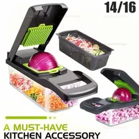 Multifunctional Portable Kitchen Chopper Vegetable Shredder Slicer, Potato Carrot Grater, Fruit Veggie Home Food Processor