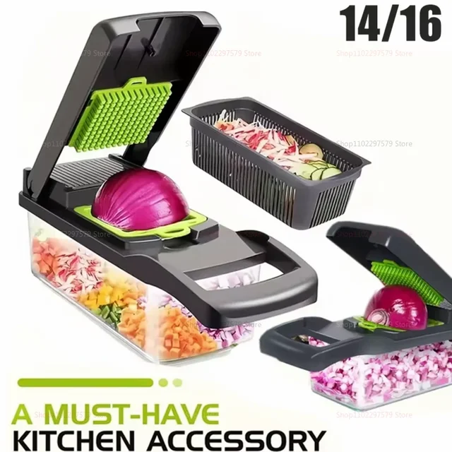 Hachoir de cuisine Portable multifonctionnel, broyeur de légumes, râpe à pommes de terre et carottes, robot culinaire domestique pour fruits et légumes 1
