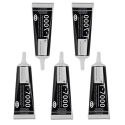 Waterproof Black Glue for Screen Repair & Jewelry Crafts - Super Strong Multipurpose Adhesive (5Pcs T7000 50ML)