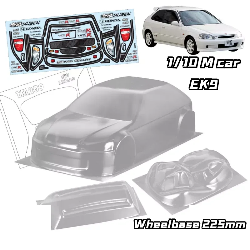 1/10 Type R EK9 M car RC body PC 225mm 