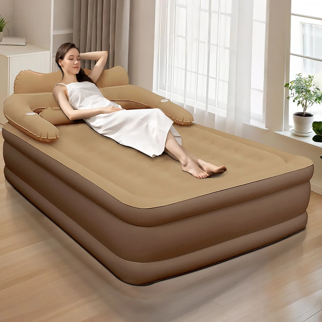 Picknick-Klappbetten aus verdicktem Doppelkunststoff, modernes aufblasbares Klappbett für den Außenbereich, kreatives Bett mit einzigartigem Design – Detail 32