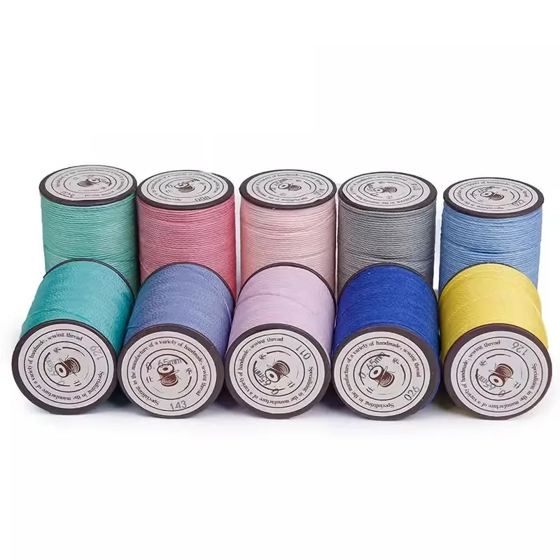 Waxed Leather Thread, Wax Coated Cords, 160 m/Roll for Boots, Leather Shoes, for Bookbinding Hand Sewing Repair Jewe (0.35 mm)