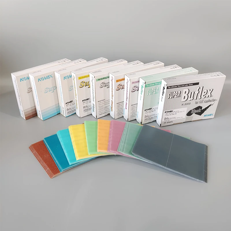 KOVAX SuperAssilex JAPAN 25PC Rectangular Dry Polishing Sandpaper Super Fine Lacquer Abrasive Automotive Hardware Car 6