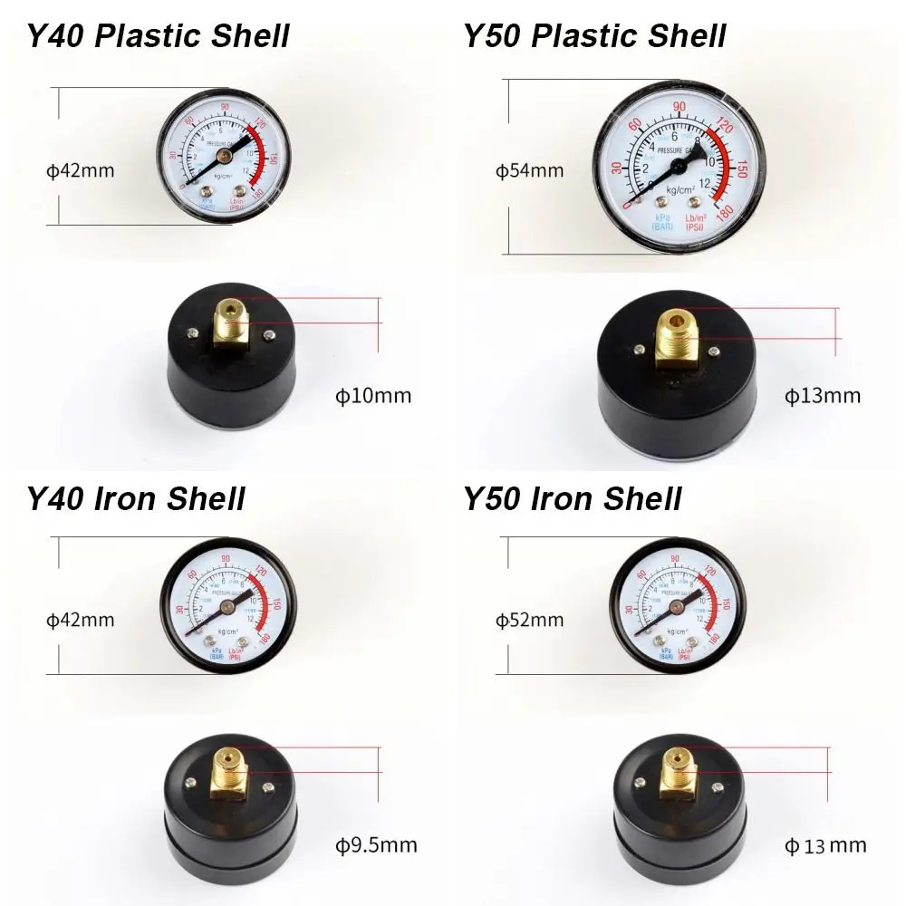 Plastic Iron Pressure Gauge Meter Valve Control Air Compressor Regulator