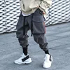 11 BYBB'S DARK Hip Hop Cargo Pants Men Ribbons Casual Loose Joggers Trousers Elastic Waist Fahsion Harajuku Streetwear Pant W582 3