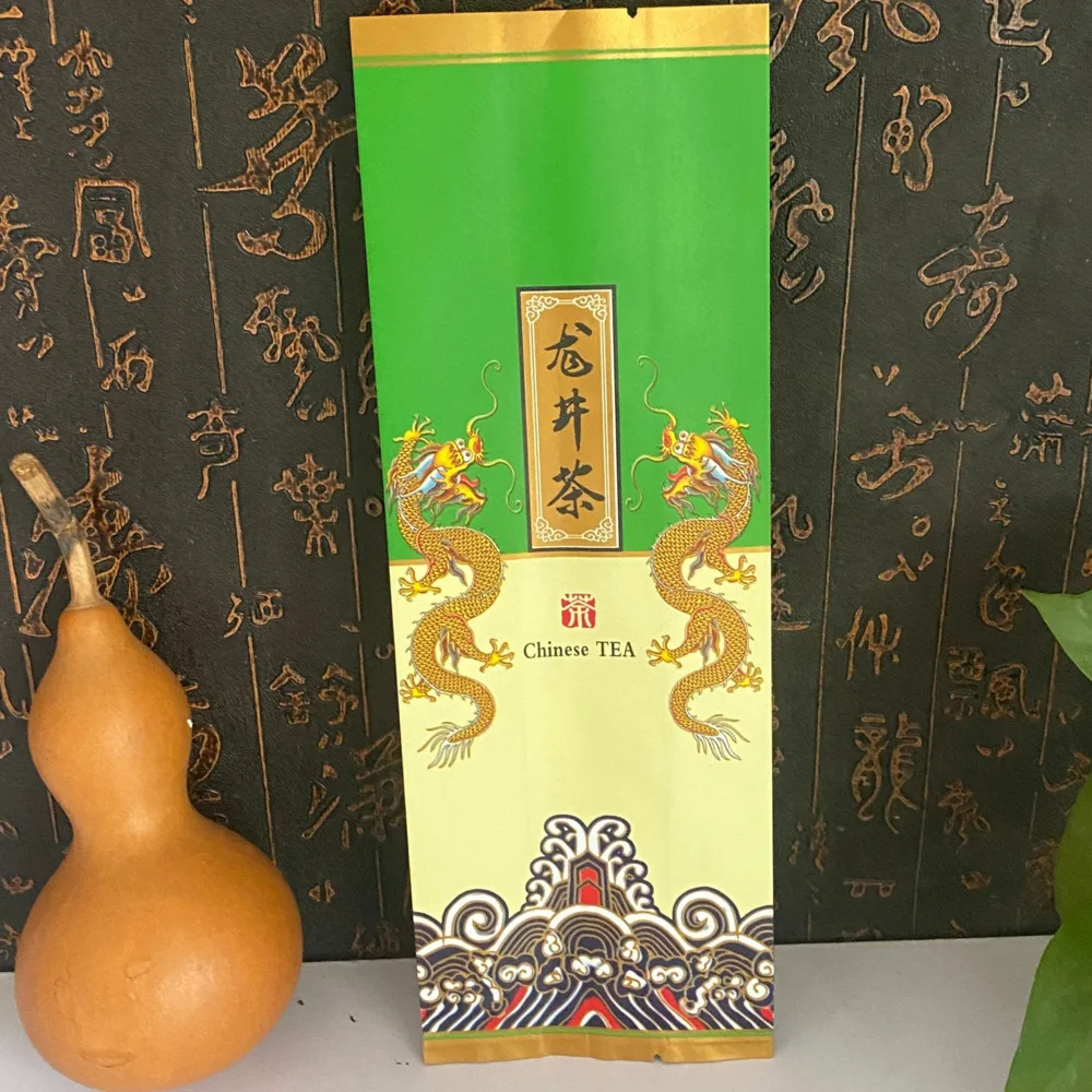 100gLongjingTeaBagZipperBagsAAAWestLakeDragonWellGreentea