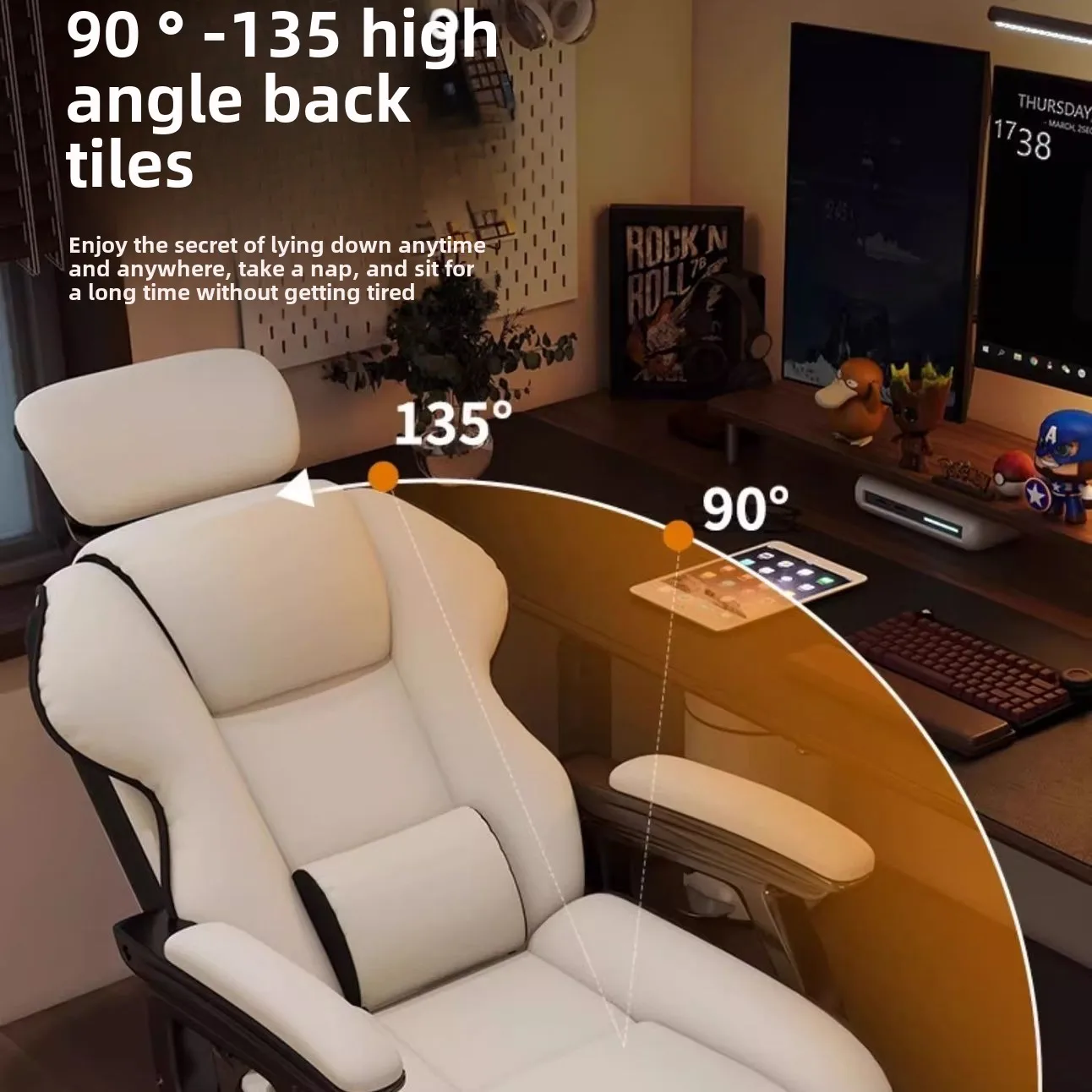 Computer Chair, Comfortable, Sedentary, Home, Office, Chair, Reclining, Sofa, Leisure, E-sports, Chair, Boss Chair 6