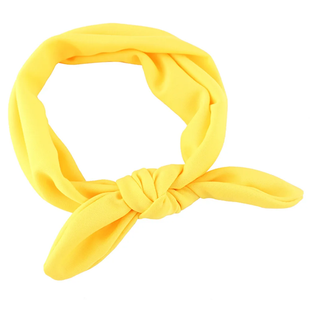 Baby Girl Headband Solid Bandage Band Hair Accessory Ribbon Bow Turban Children Newborn Kids Rabbit Ear Bowknot Headwear  4
