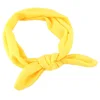 Baby Girl Headband Solid Bandage Band Hair Accessory Ribbon Bow Turban Children Newborn Kids Rabbit Ear Bowknot Headwear  4