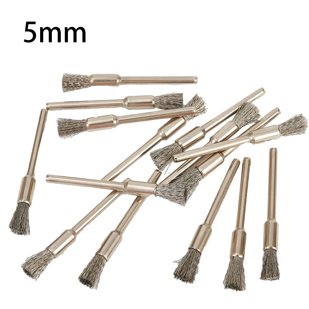 

15Pcs Stainless Steel Brush Steel Wire Wheels Brushes Drill Rotary Tools Polishing Rotary Tools Metal Rust Removal Brush