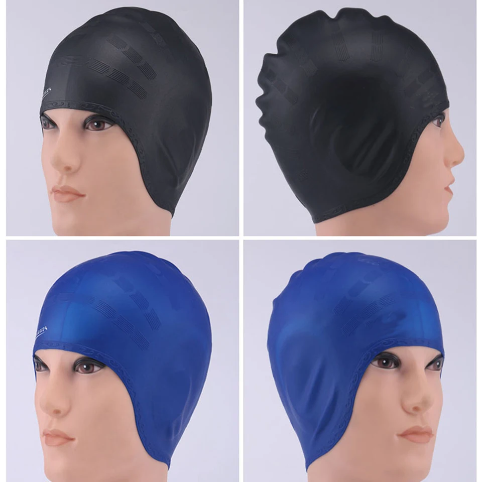 Swimming Cap Silicone Waterproof Swim hat for Men Women Adult Kids Long Hair Pool caps Diving swimming Equipment elastic Cap