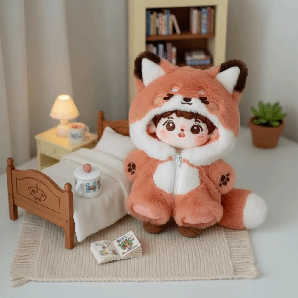 Für 20 cm Baumwolle Kleidung Niedlichen Kleinen Fuchs Kaninchen Niedlichen Tier Baby Kleidung Overalls Sunny Day Puppe Kleidung Nur Kleidung – Detail 4