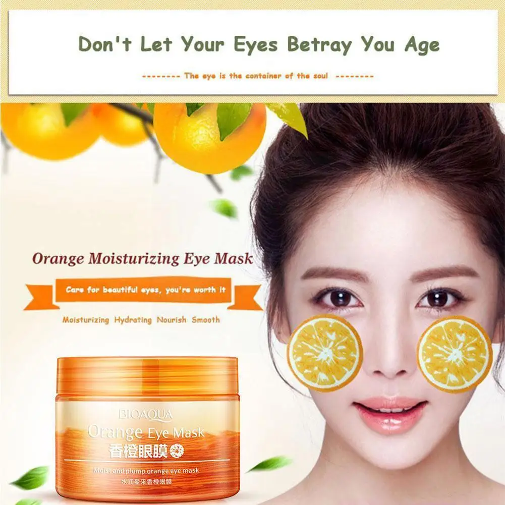 Orange Eye Patch Moisturizing Light Bags Vitamin Extract Bioaqua Tea Cosmetic C Care Green Skin L3a4 |