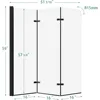 Tub Shower Door Semi-Frameless Foldable Hinged Bathtub Glass Door Screen for Shower with Tempered Coating Glass Panel Matte 3