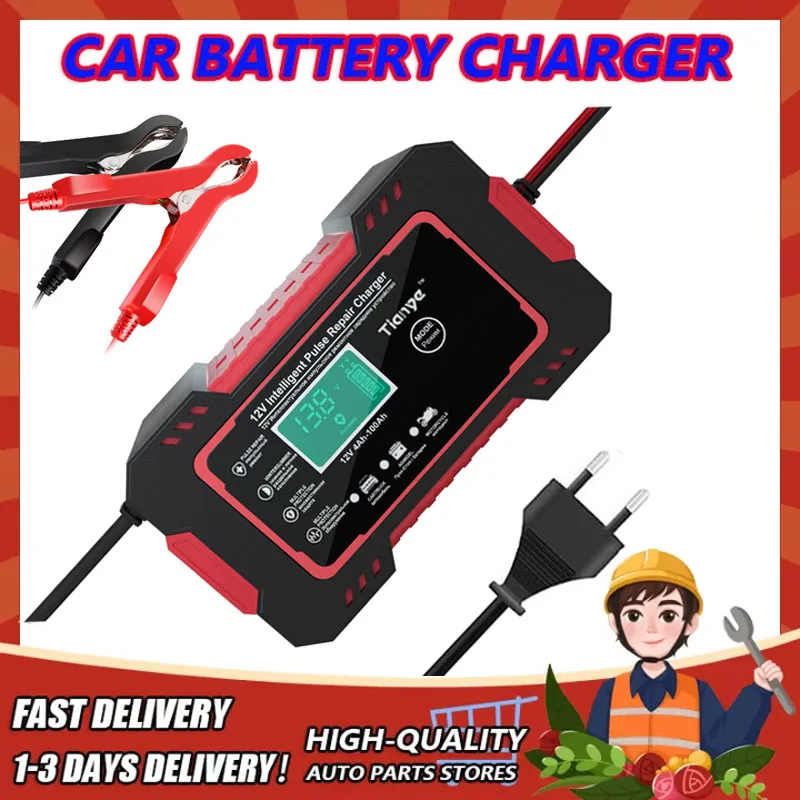 Car Motorcycle Battery Charger 12v Automatic Batterychargers Digital