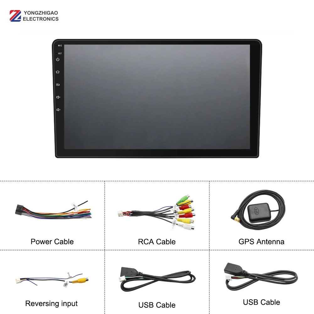 YZG 2 Din 9 Inch Touch Screen Android GPS Navigation Cheap Universal CD Stereo Radio Car DVD Player for Sale |