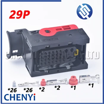 29 Pin หญิงรถ ECU Connector สีดํากันน้ําสายไฟ Plug 1- 1823402 -1 1- 1823403 -1 0- 1823406 -1 พร้อมหมุด 1