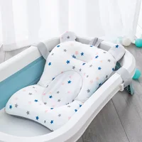 Infant Baby Bath Tub Pad Portable Baby Non-Slip Bathtub Mat Children Shower Air Cushion Bed Newborn Baby Security Bath Seat 1
