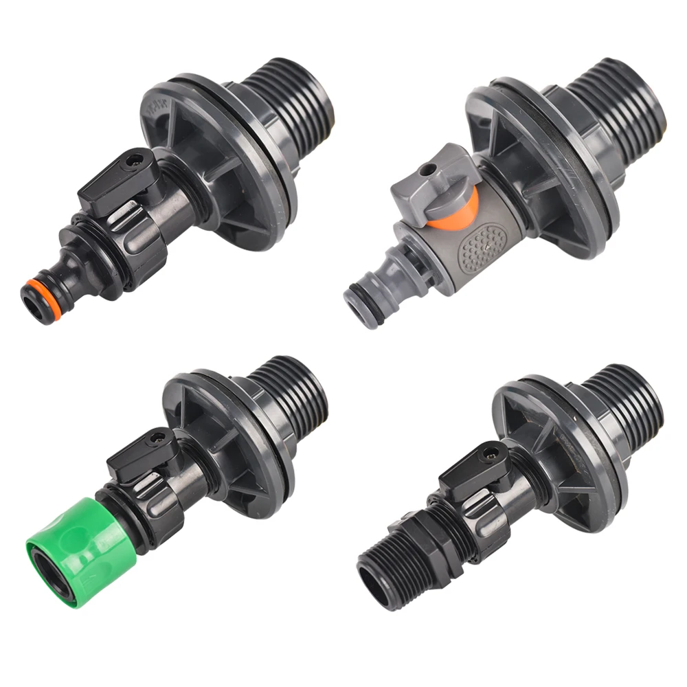 1/2 3/4 Inch PVC Spigot Rain Barrel Faucet Kit For Rain Barrels Aquariums Water Tanks Tubs Pools Garden Hose Fitting garden hose valve garden hose kits garden hose drip irrigation kits garden hose connector water pipe fittings
