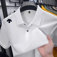 Polo à manches courtes de luxe pour homme en coton mercerisé 100 %, 25 couleurs au choix, T-shirt décontracté et professionnel pour homme 1