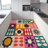 Japanese Style Decorate Kitchen Mats Non-slip PVC Water-proof Oil-proof Soft Mat Easy-to-clean Impermeable Mats Ковер Tapis 러그 1