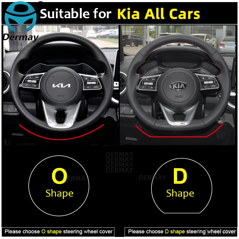 Steering wheel cover PU Leather Car Steering Wheel Cover for Kia Ceed Sportage Picanto Cerato Seltos Soul Rio 3 4 5
