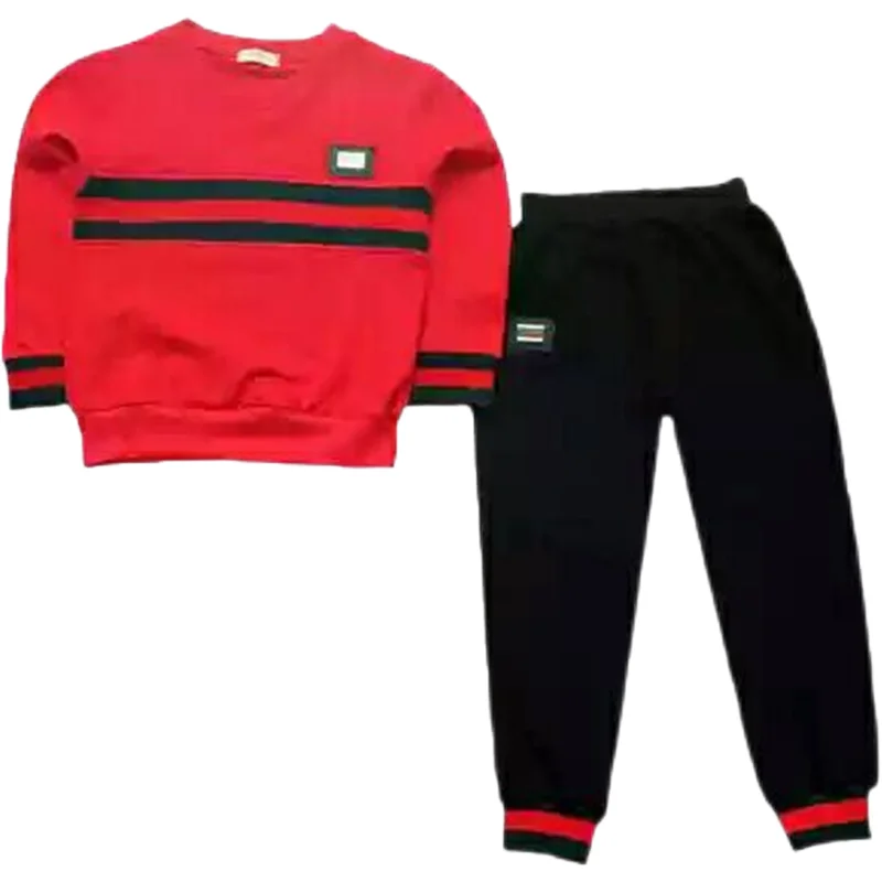Children's Clothing 2022 Autumn New Cotton Korean Fashion Casual Children's Two-piece Children Boy Striped Suit - Image 5