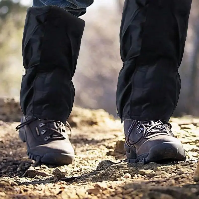 1Pair Snow Gaiters Outdoor Ski Legging Gaiters Wear Breathable Shoes Covers Adjustable Elastic Band Hiking Waterproof Gaiters