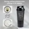16OZ Protein Shaker Bottles Portable Sports Gym Fitness Water Cup Mixes Powder Shake Cup Leak Proof Milkshake Mixing Kettle 5