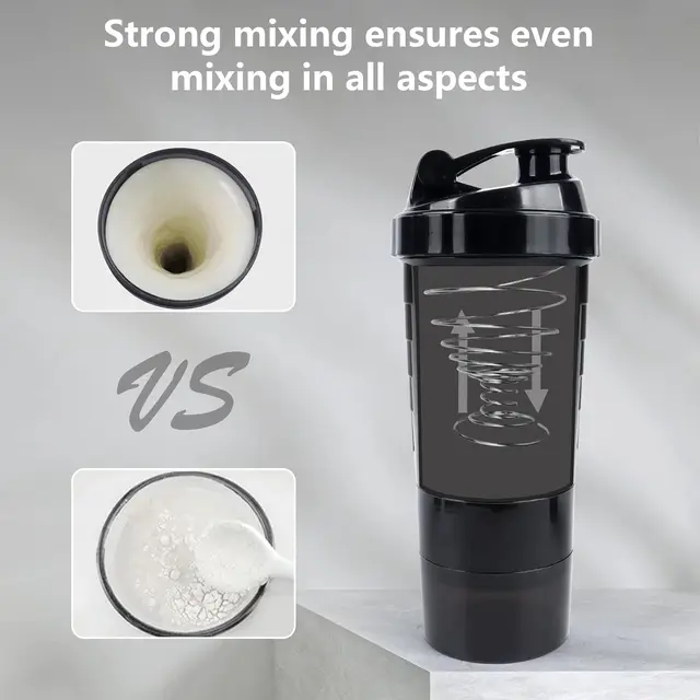 16OZ Protein Shaker Bottles Portable Sports Gym Fitness Water Cup Mixes Powder Shake Cup Leak Proof Milkshake Mixing Kettle 5