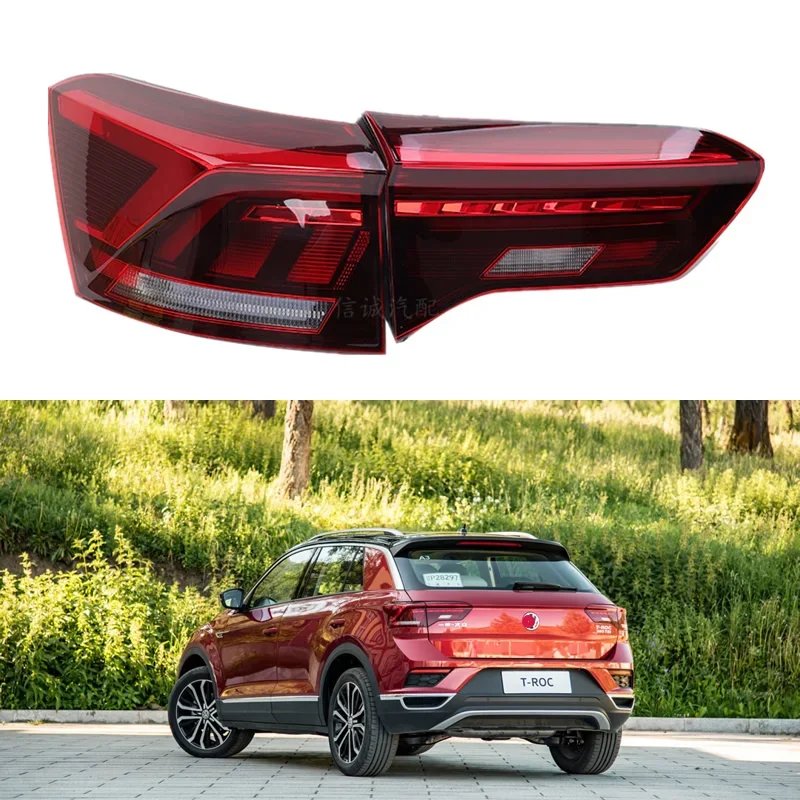 

For Volkswagen T-ROC 2018 2019 2020 2021 22 Car Accessories Taillight Assembly Stop Light Brake Lamp Turn signal reversing lamp