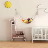 Boho Plush Toy Nordics Toy Hammock Hanging Storage Cotton Space Saver Wall Net Net Bag Plush Toy Handwoven Lace Hammock 2