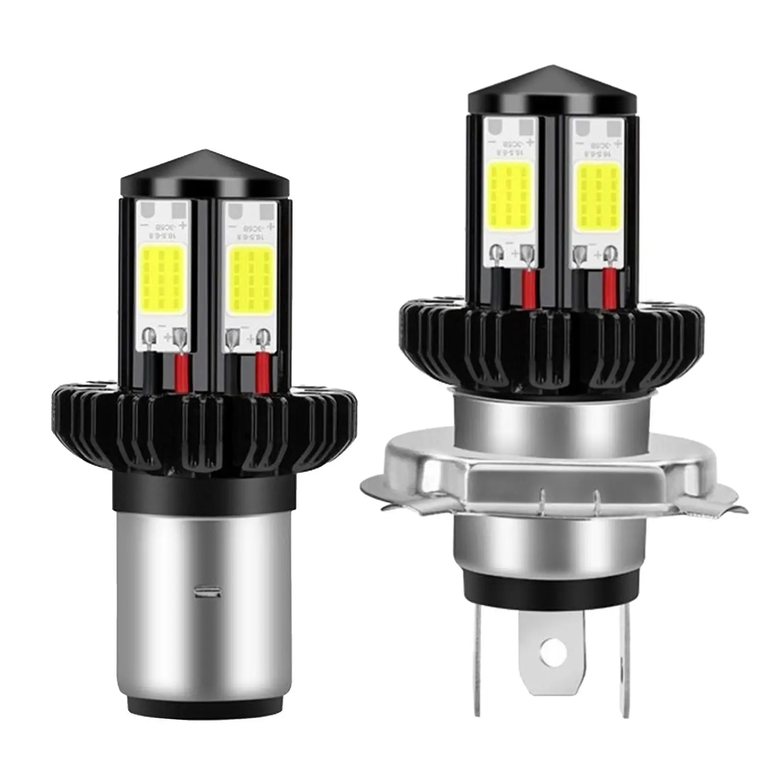 H4/ BA20D H4/ BA20Drcycle Headlight Bulbs Lamps LED, Plug-and-Play