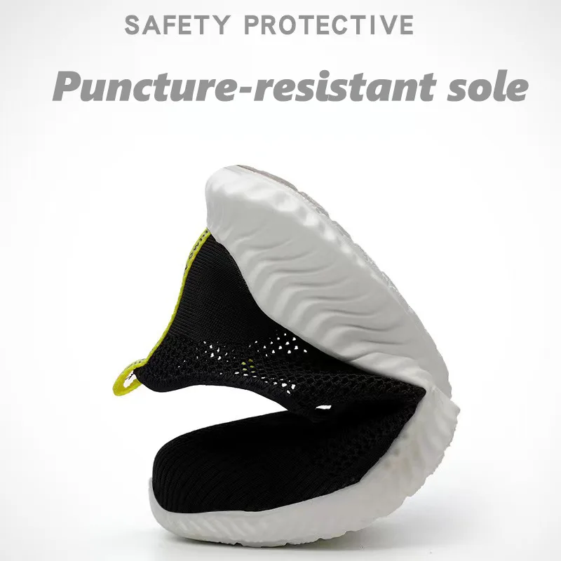 Lynjacye Summer Breathbale Air Mesh Steel Toe Work Shoes Breathable Working Shoes Women Man Safety Shoes Lightweight Shoes 4