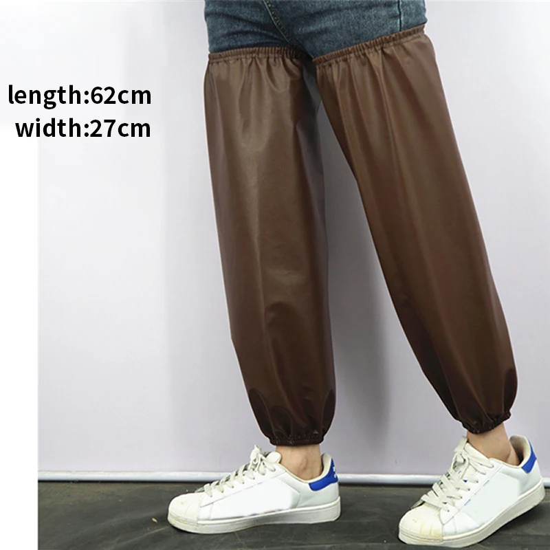 Motorcycle Rain Pants Outdoor Rain Pants Leg Covers Hiking Camping Riding PVC Waterproof Prevent Splashing Knee Length Legs Cover Moto Accessories