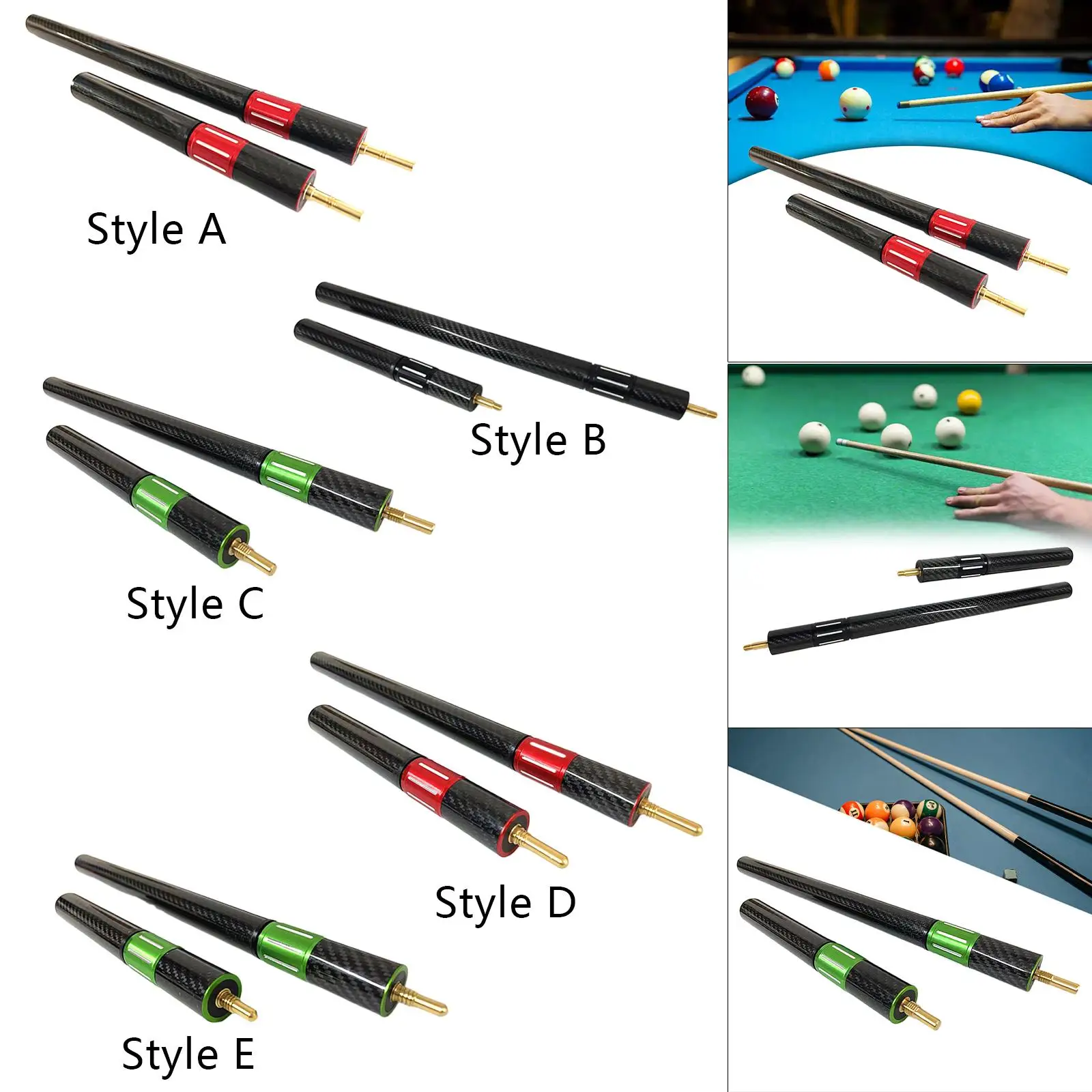 Pool Cue Extension Compact Snooker Pool Stick Accessory Pool Stick Extension