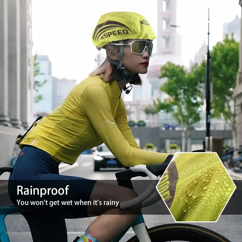 Bicycle Helmet Waterproof Cover with Reflective Strip Cycling Helmet Rain Cover Outdoor MTB Road Oxford Cloth Protection Cover 3