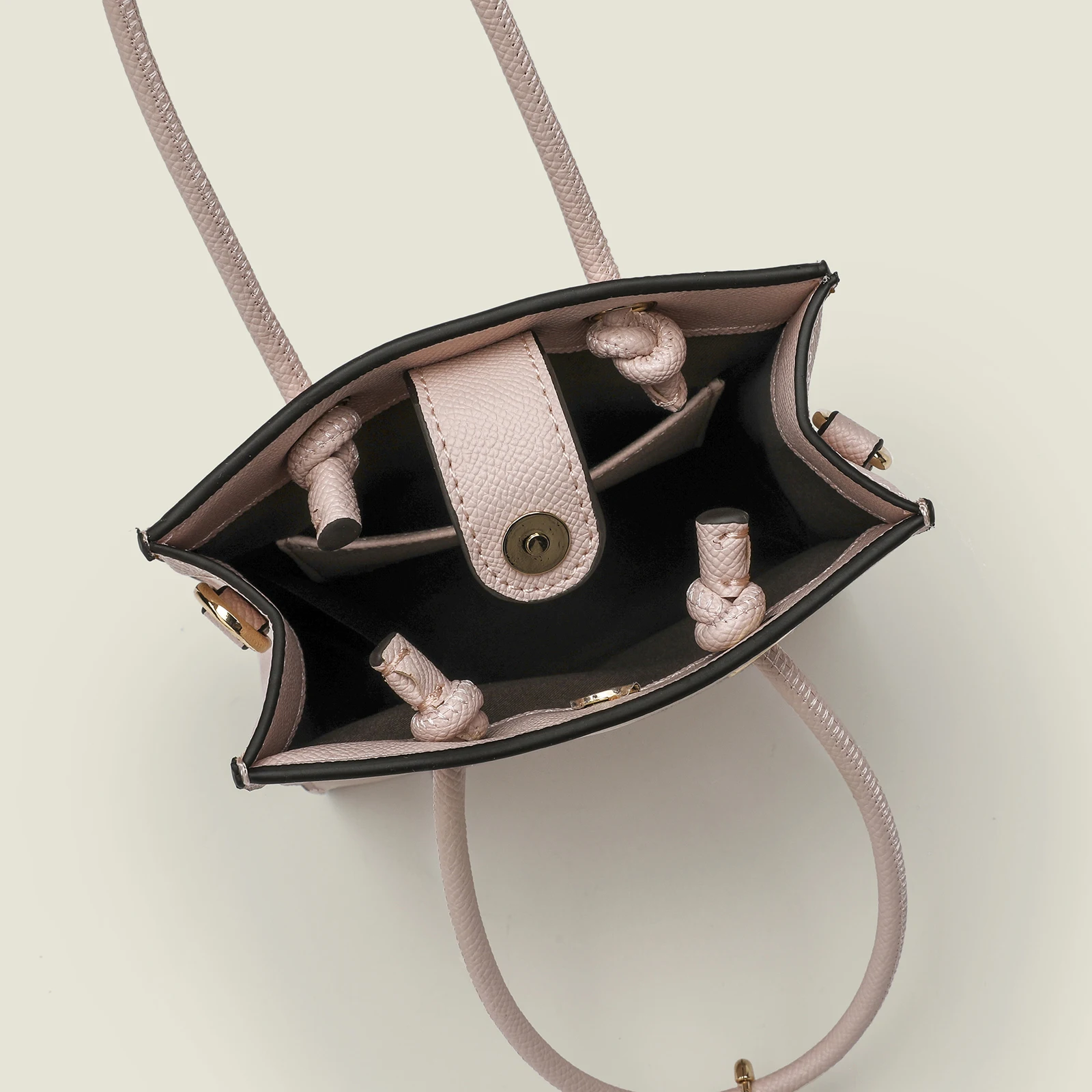 Carralero TOUSES Kaos Icon Amaya Shopping Bag Beige Mini Crossbody Bag Black