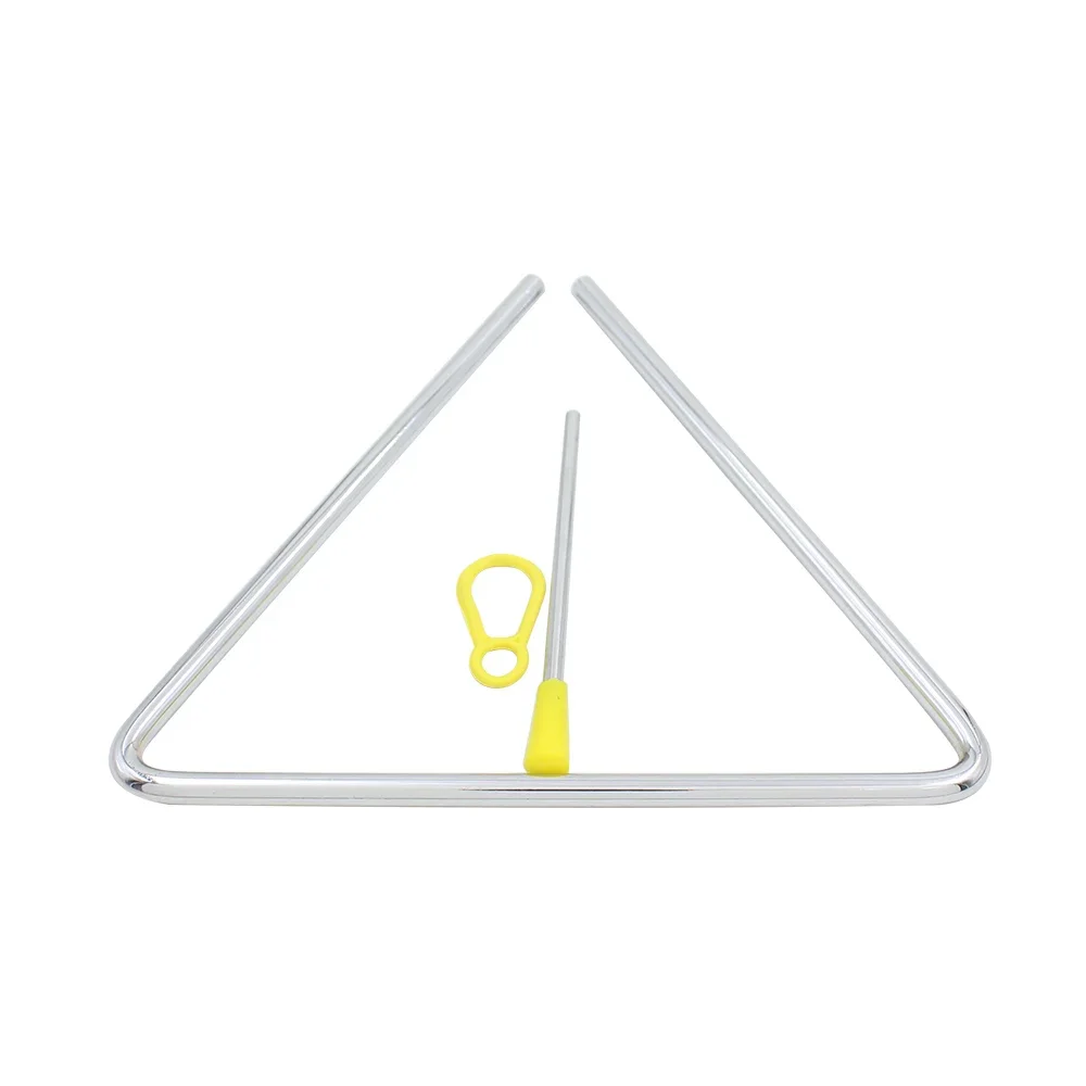 6/7/8 Inch Triangle Iron Music Orff Percussion Instrument Band Early Educational Children Triangle Rhythm Drumsticks