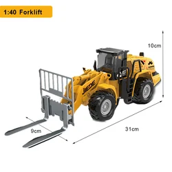 Children's Construction Vehicle Toy Set with Rescue Transporter (Forklift)
